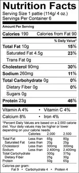Smart Grillin' bacon and cheese Chicken Burgers nutrition facts