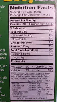 16oz italian beef nutrition facts